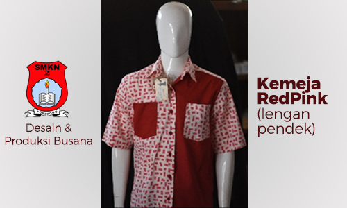 Kemeja RedPink (lengan pendek)