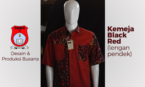 Kemeja BlackRed (lengan pendek)